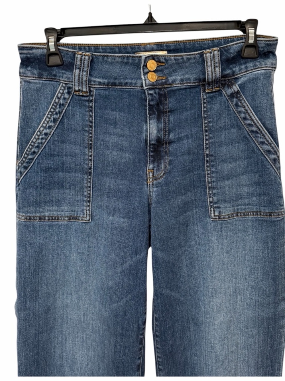 KUT from the Kloth Jodi High Rise Wide Leg Jeans Porkchop Pockets Sz 10 - Picture 3 of 9